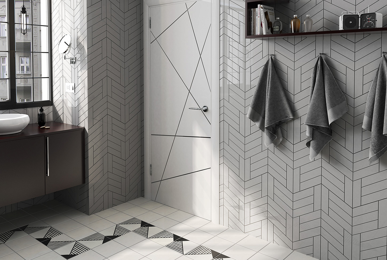 CHEVRON WALL LIGHT GREY