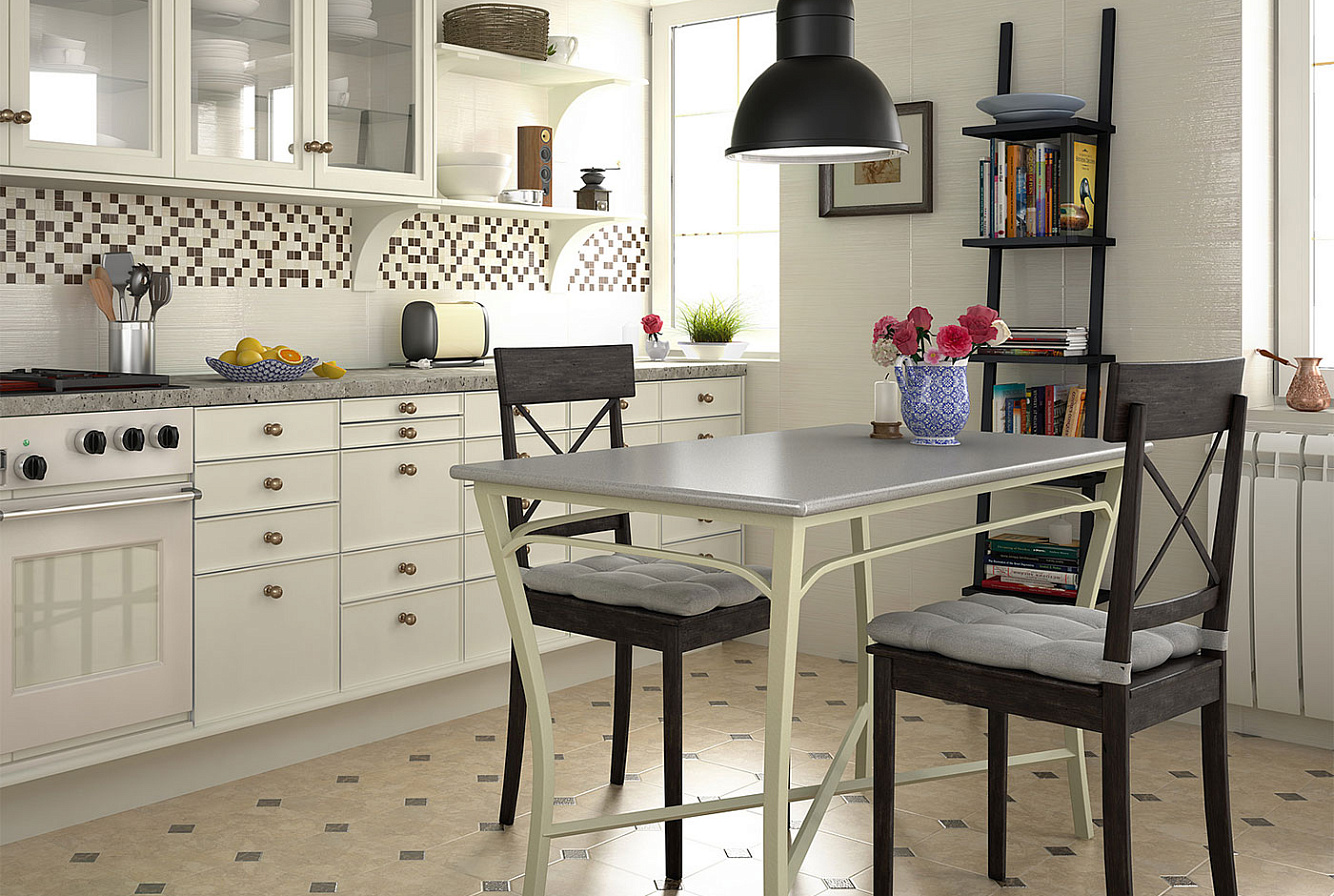 OCTAGON MARMOL BEIGE / TACO MARMOL EMPERADOR MARRON